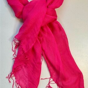 Gauzy Deep Pink Scarf
